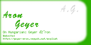 aron geyer business card